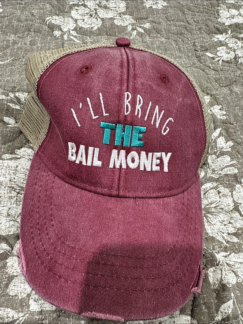 K Products Trucker Hat Pink & Tan